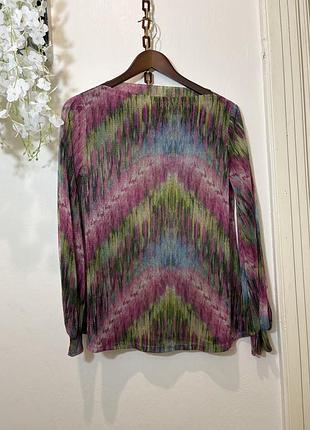 Сяюча блуза в стилі missoni / напівпрозорий джемпер із люрексом (y2k)
