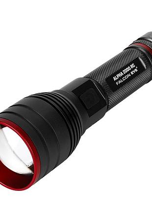 Фонарь тактический falcon eye alpha 2000 rc (2000lm) focus rechargeable type-c (fhh0123), для туризма, работы и дома, для кемпинга