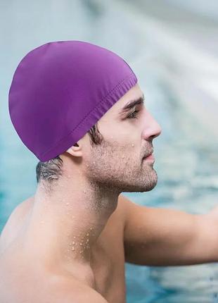 Шапочка для плавання swim cap nylon фіолетовий