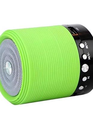 Bluetooth-колонка аккумуляторная со встроенным fm-приемником 1000мач ws-631 зеленая