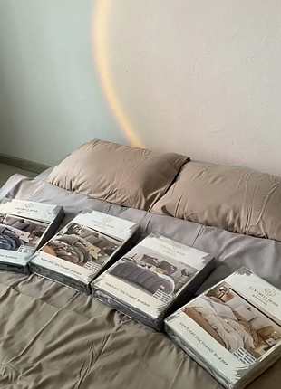 Фланелева постільна білизна двоспальна colourfull home м’яка та тепла на резинці