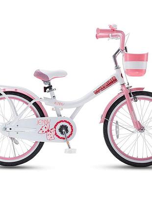 Велосипед royalbaby jenny girls 20", official ua, білий, рама сталь, категорія дитячі велосипеди, виробник royal baby, колір білий