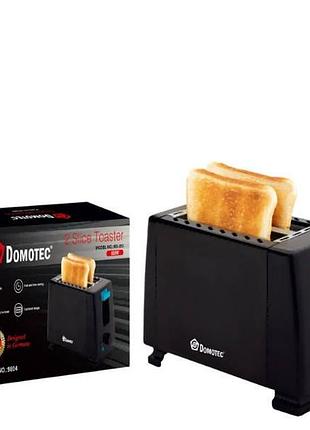 Тостер на 2 ломтика хлеба domotec ms 263 черный