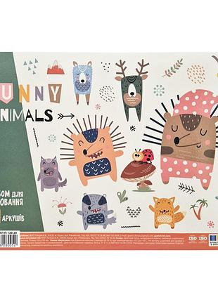 Альбом для рисования funny animals ап-0308-9, 20 листов, 100 г/м2