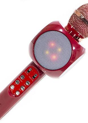 Караоке мікрофон bluetooth ws-1816 red