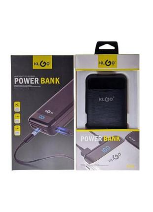 Power bank з дисплеєм 20000 mah klgo kp-77 чорний