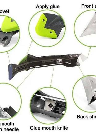 Силиконовый шпатель и скребок silicon towel scrapper зеленый