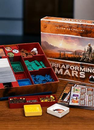 Органайзер для настільної гри terraforming mars 3d / тераформування марса, для зберігання карток, жетонів