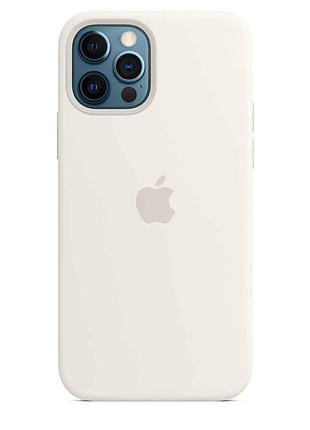Силиконовый чехол для iphone с поддержкой magsafe белый - iphone 12 pro max
