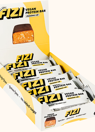 Бокс протеїнових батончиків fizi cinnamon roll 10шт
