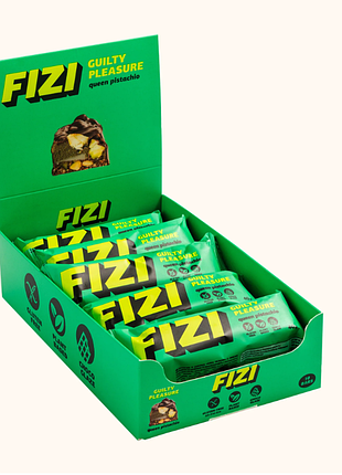 Бокс батончиків fizi guilty pleasure queen pistachio 10шт