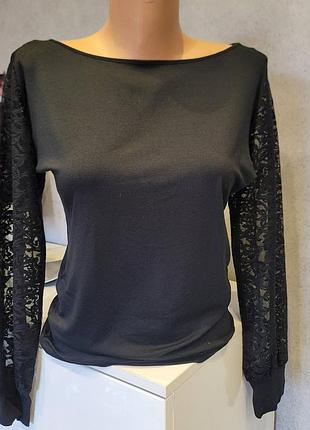 Блуза з мереживними рукавами 2xl