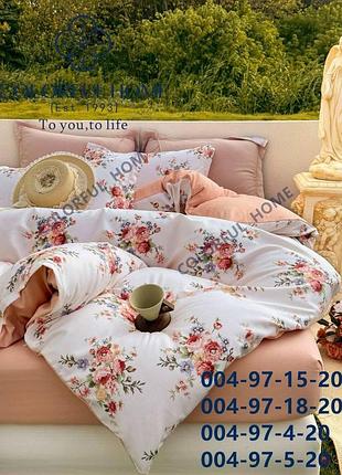 Семейный набор постельного белья colourfull home вареный хлопок премиум