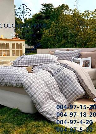 Євро постіль варена бавовна colourfull home з натяжним простирадлом