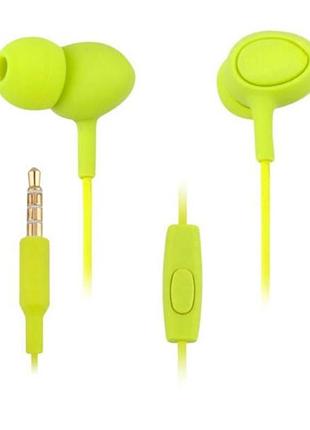 Наушники проводные xo s6 candy music earphone зеленые