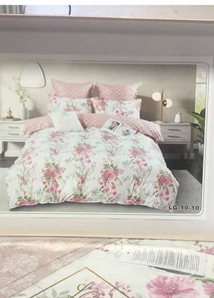 Евро комплект постельного белья laura grand satin serenity