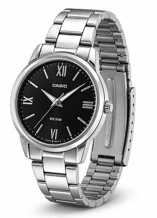 Женские часы casio ltp-1303dd-1a с черным циферблатом и стальным браслетом