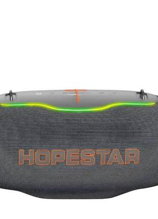 Колонка з мікрофоном акумуляторна 24000 mah 186х404мм hopestar h86 180w сіра