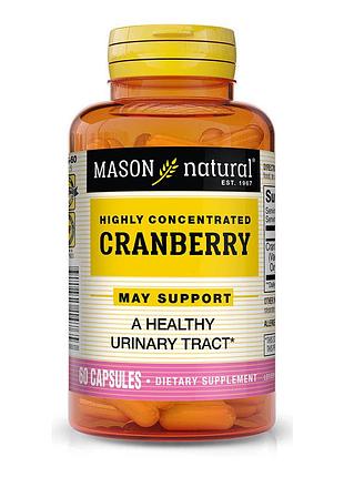 Натуральная добавка mason natural cranberry highly concentrated, 60 капсул
