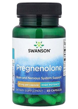 Прегненолон swanson pregnenolone 25 mg high potency, 60 капсул