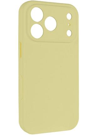 Чехол silk full camera protective (aa) no logo для apple iphone 17 pro / 18 pro (6.3") желтый / mellow yellow