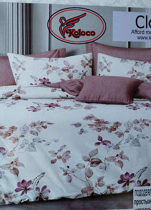 Євро комплект постільної білизни сатин — елегантність
