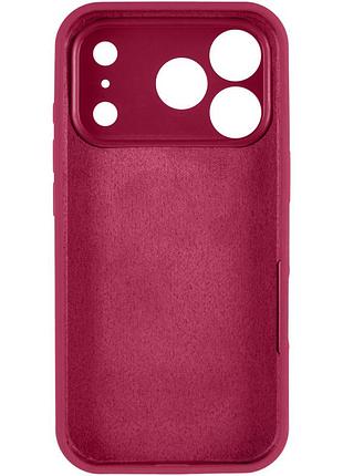 Чехол silk full camera protective (aa) no logo для apple iphone 17 pro / 18 pro (6.3") красный / rose red 3
