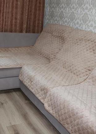 Покривало на кутовий диван розумні квіта (aurora).