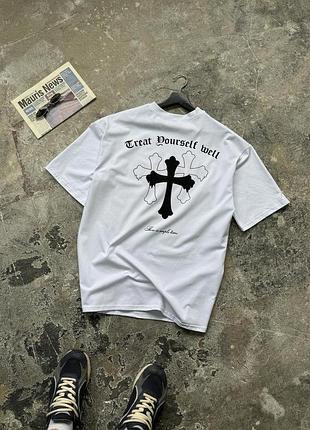 Футболка оверсайз біла creat dourself mell