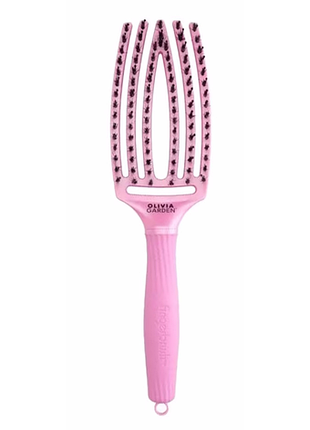 Щітка olivia garden масажна finger brush combo pastel pink medium
