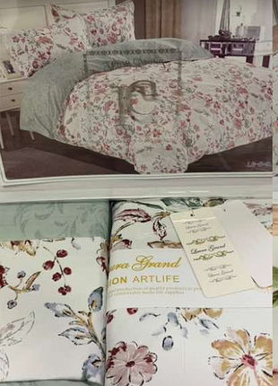 Євро комплект постільної білизни laura grand regal