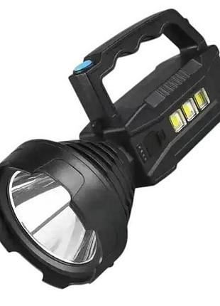 Фонарь обходной аккумуляторный led+3*cob cx-8809 multifunction searchlight черный