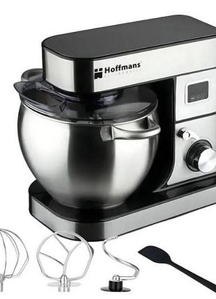 Миксер-тестомес с металлической чашей hoffmans 14l 2000w hm-8082