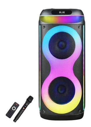 Bluetooth-колонка аккумуляторная usb, tf-карта, aux 80вт gedi-2822 черная