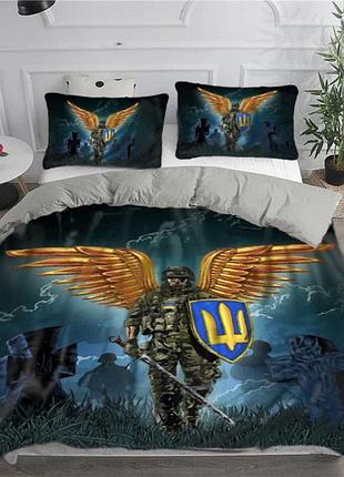 Постільна білизна з плюш-велюру крилатий воїн 2569 12037 215х150 см