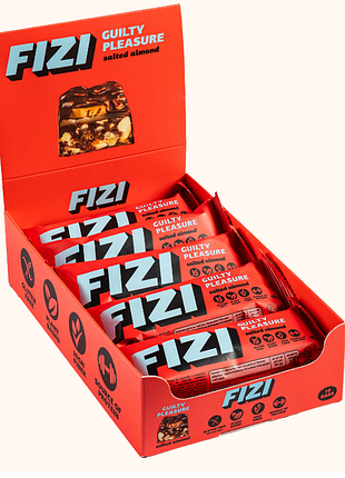 Бокс батончиків fizi guilty pleasure salted almond 10шт