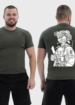 Мужская тактическая футболка с принтом medic военный медик аниме версия, хаки