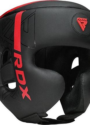 Боксерский шлем rdx f6 kara matte red xl