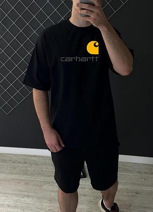 Футболка оверсайз carhartt чорна