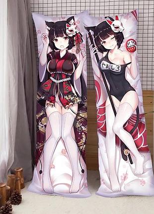 Подушка-обнимашка 3d дакимакура yamashiro - azur lane 3763_f 16504 130х40 см