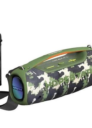 Колонка беспроводная с подсветкой 100w 507 x 188 x 223 мм bluetooth hopestar a60 камуфляж