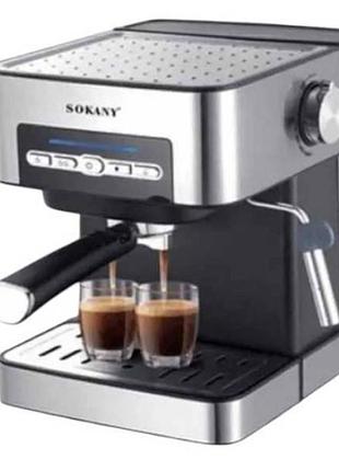 Кавоварка рожкова еспресо 850вт 1,6л sokany sk-6862