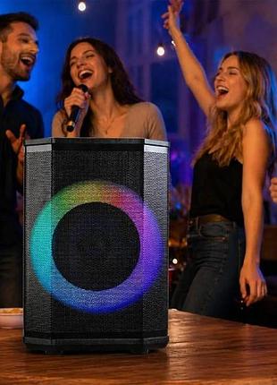 Bluetooth-колонка акумуляторна usb, tf-карта, aux 40вт gedi-923 чорна