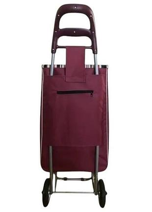Сумка на коліщатках для покупокtrolley small бордова