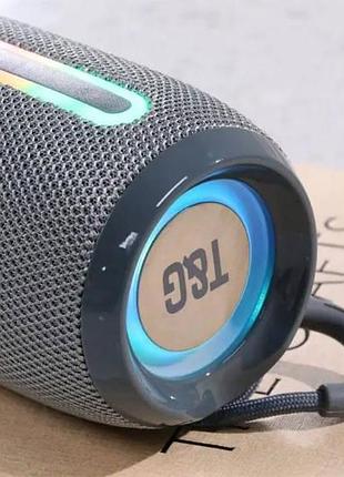 Колонка bluetooth c функцией speakerphone с радио rgb tg653 серая