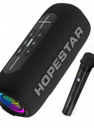 Колонка беспроводная с микрофоном hopestar p32 max черная