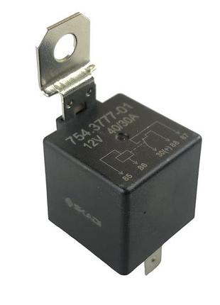 Реле 5 контактов 12в 30а 40а универсальное, стартера, света (с креплением) skadi