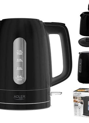 Електрочайник adler ad 1380b 1л 2200вт black