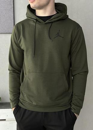 Демисезонный худи хаки jordan (двонитка) m