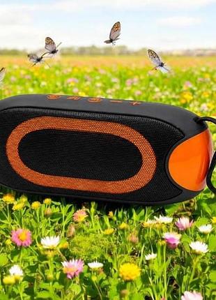 Колонка акумуляторна портативна bluetooth ts-5582 g-800 чорна з помаранчевим